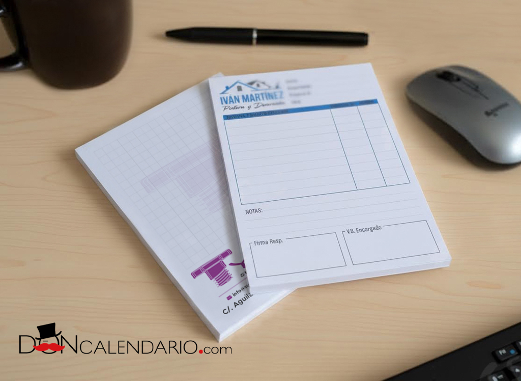 Bloc engomado publicitario