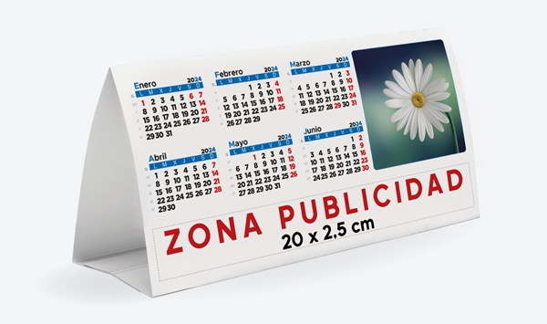 calendarios publicitarios 2024 personalizado carton triangular