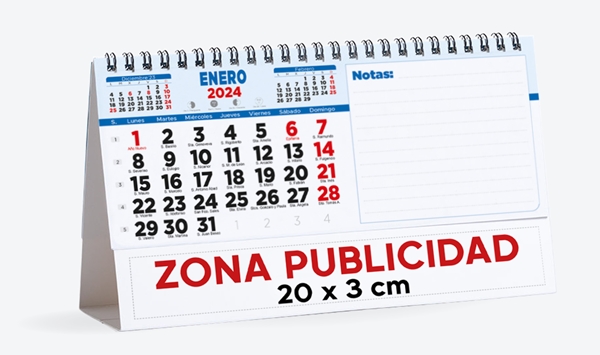 calendarios publicitarios 2024 sobremesa notas publicidad empresas