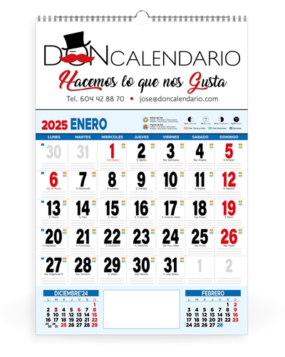 calendario poster grande publicidad 2025