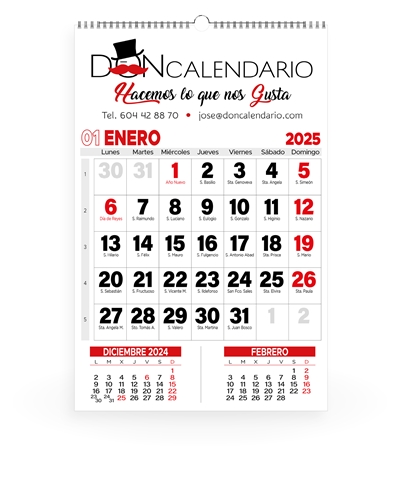 calendario poster medium publicidad 2025