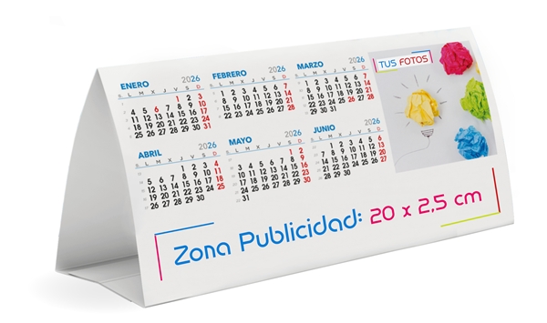 Calendario sobremesa de carton 2026 Eko