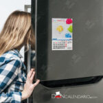 Calendario para la nevera con imagen personalizada.