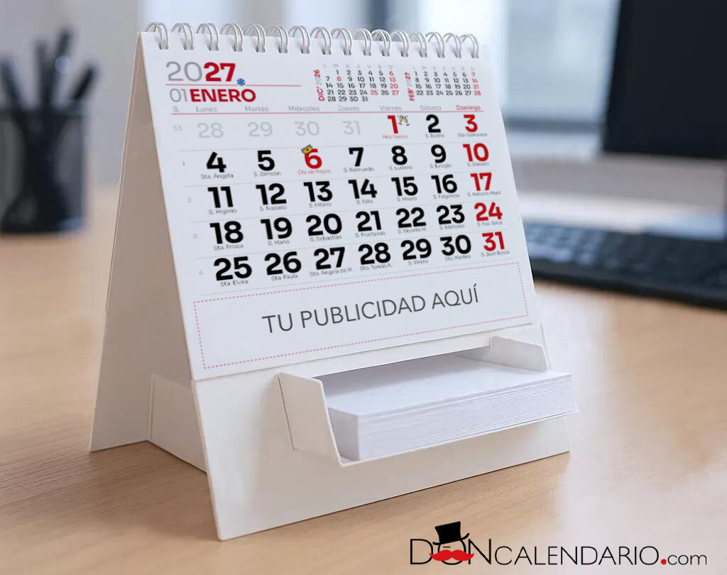 Calendarario 2027 Sobremesa dispendador notas e1776185176290