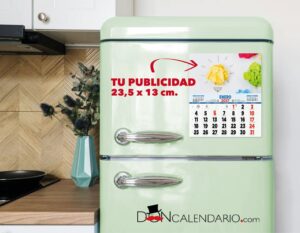 Calendario promocional para la nevera