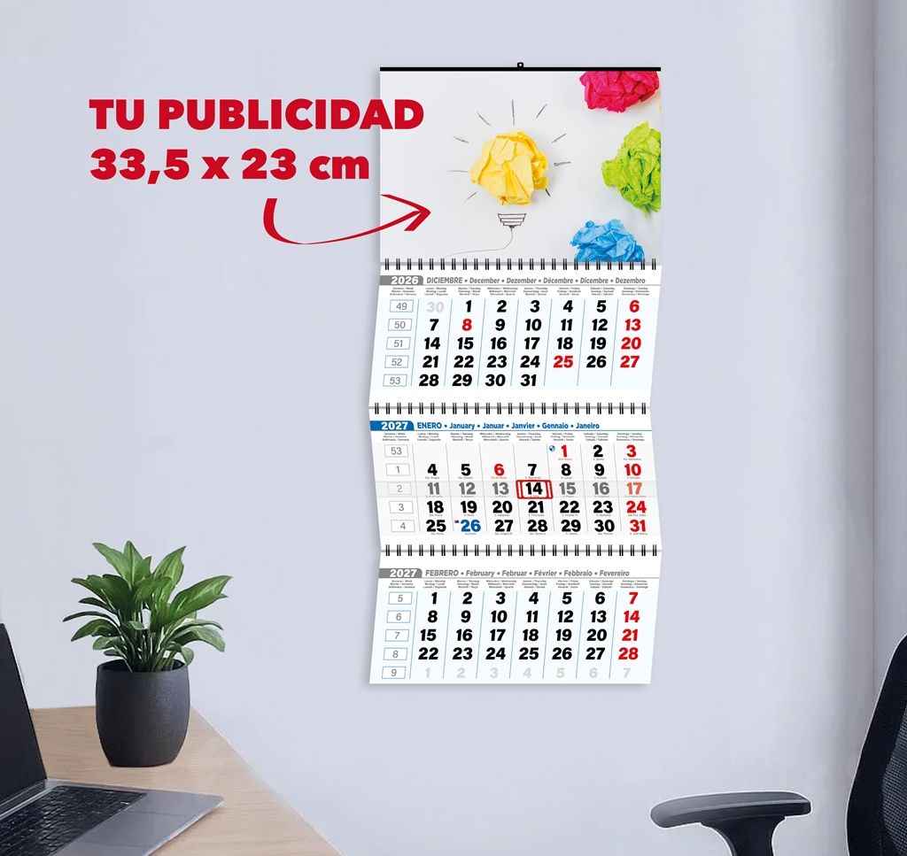 Calendario internacional de pared