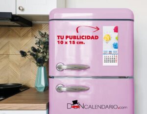 Calendario publicitario para la nevera