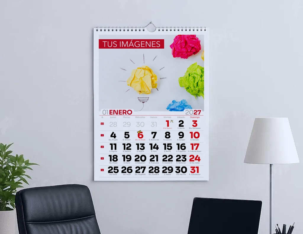 Calendario pared imagenes A3