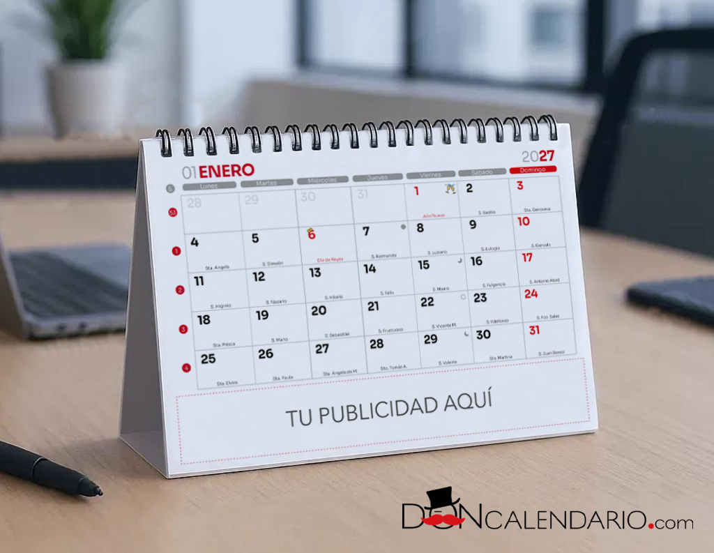 Calendario sobremesa celdas grip comercial